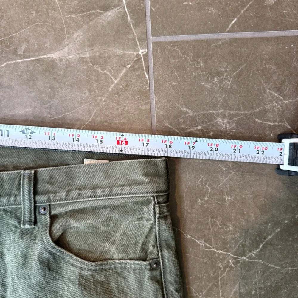 Levi's 501 XX Jeans Olive Green White Oak Cone Denim Straight Leg 36 x28
